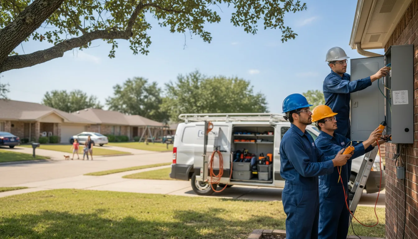 Certified electrician providing emergency electrical services in Kamrar, IA